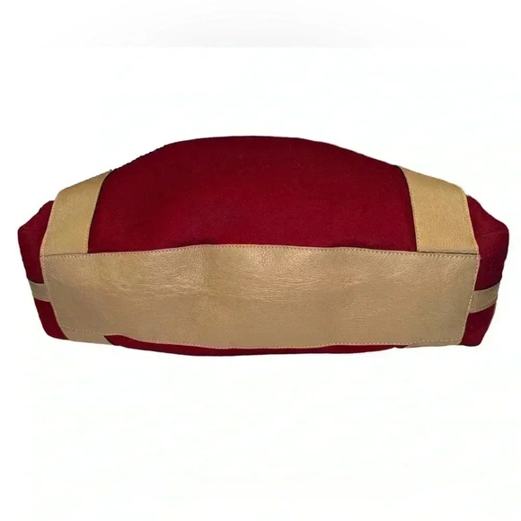 NWT | Modus R!o / Modus Rio | Red & Tan Tote (Comes w/Dustbag) - Picture 5 of 9